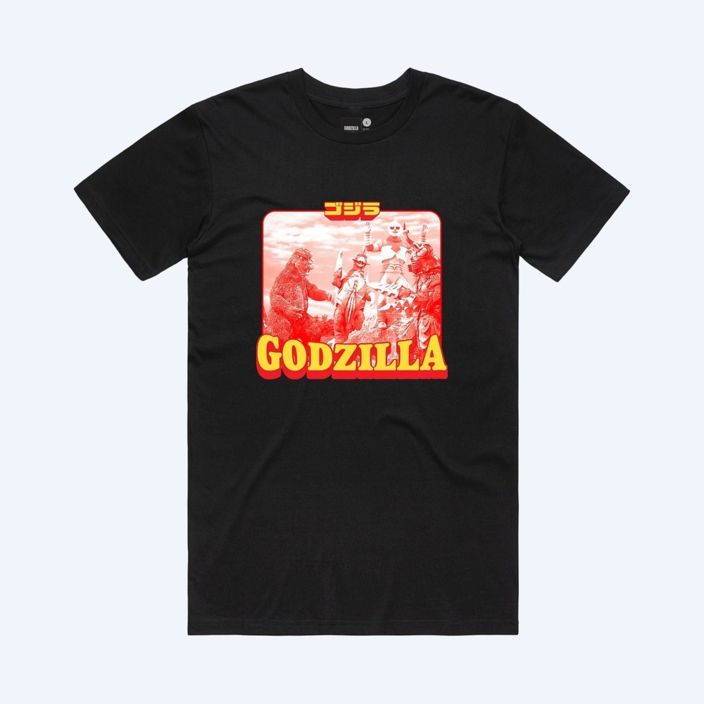 Godzilla Day 2024 70th Anniversary Black T-Shirt Regular Fit 100% Cotton, 2XL
